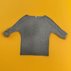 Lauren Ralph Lauren LRL Knit Gray Women’s Large Boat Neck Long Sleeve Shoulder